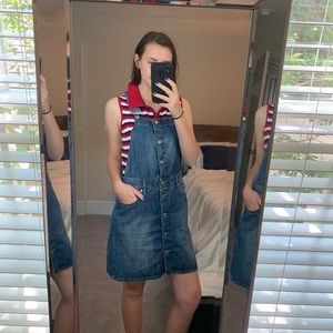 Denim Overall Dress (With Pockets!!)